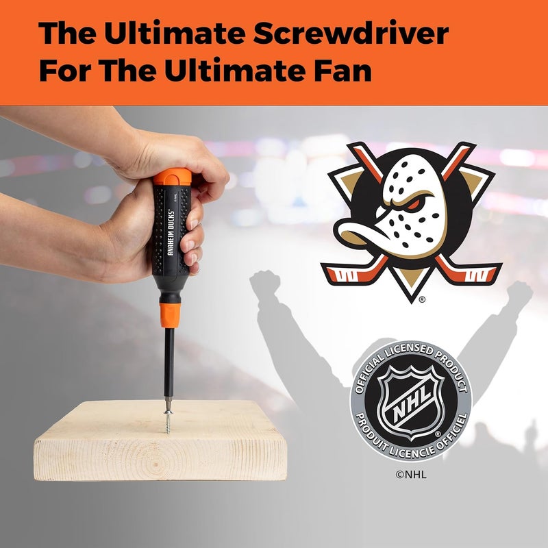 Megapro ® NHL® Team Edition Multi-bit Screwdriver | Officially Licensed NHL® Gear | Durable, Ergonomic, Pro-Grade Screwdriver (Anaheim Ducks®) - Image 5